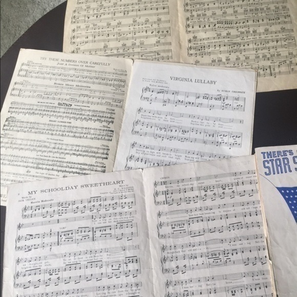 Piano Sheet music Vintage Piano Music Sheets 7 Total - Picture 2 of 14